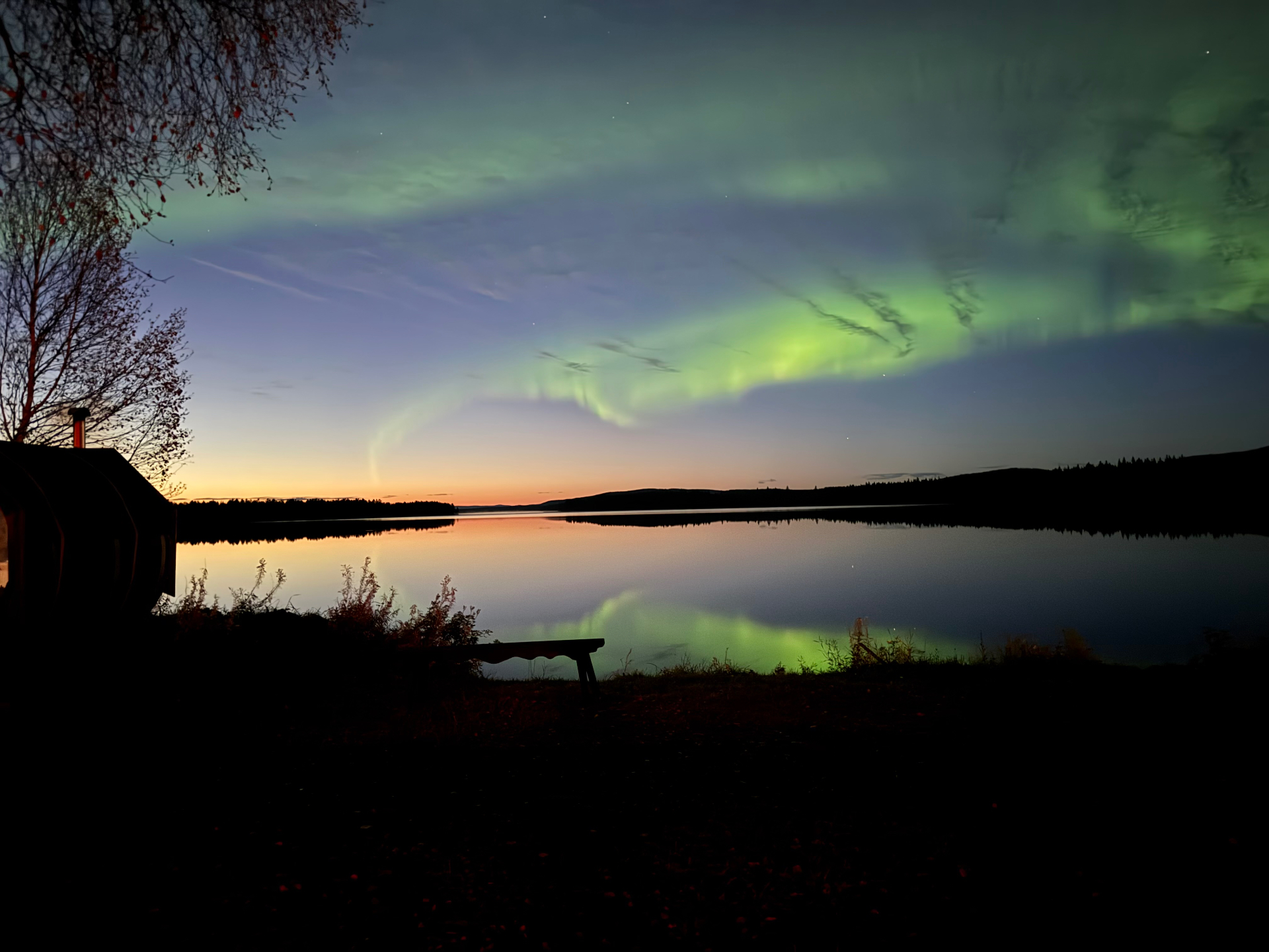 Northern lights over Moskosel